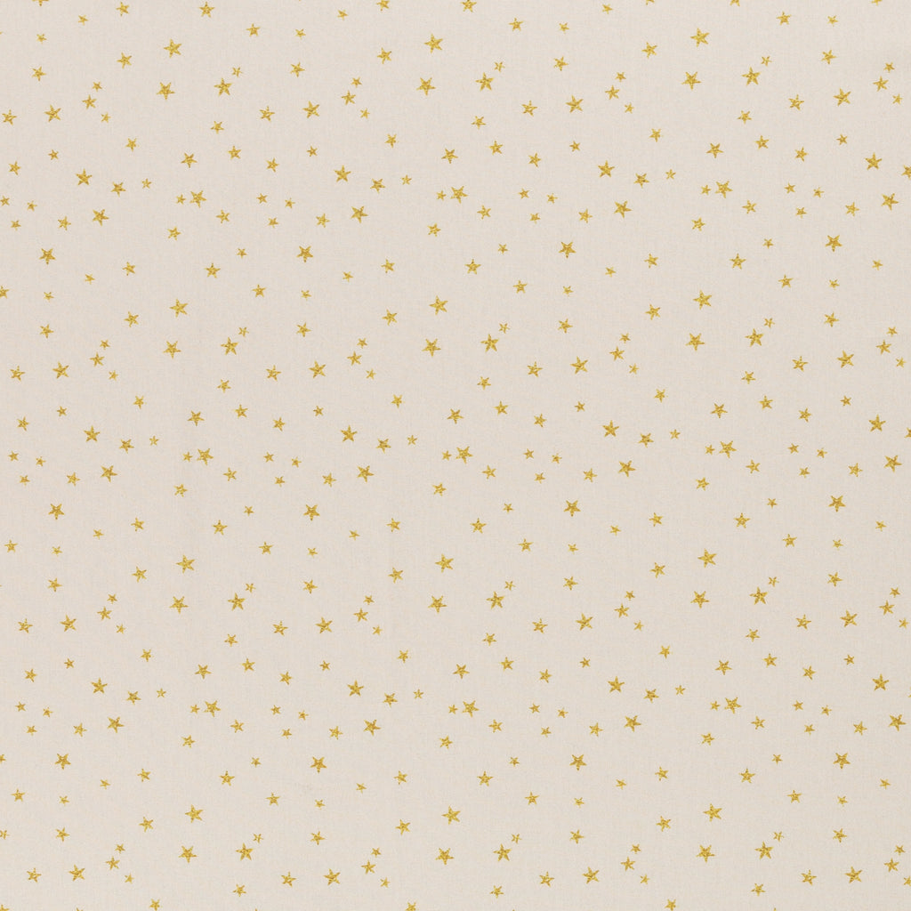 Baumwoll Druck Weihnachten Creme/Gold