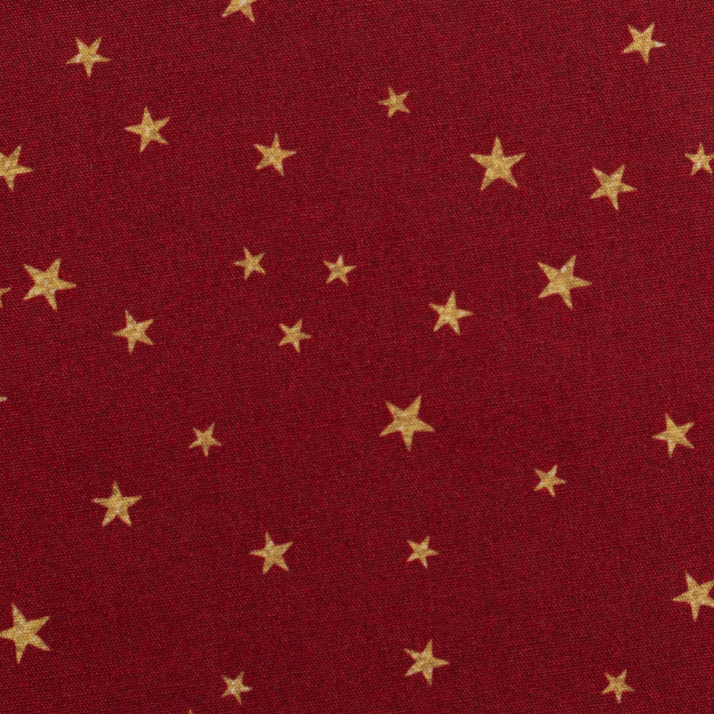Baumwoll Druck Weihnachten Rot/Gold
