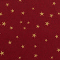 Baumwoll Druck Weihnachten Rot/Gold