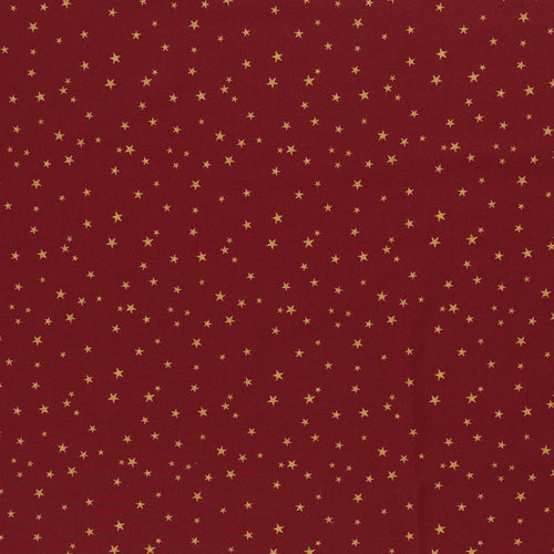 Baumwoll Druck Weihnachten Rot/Gold