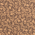 Baumwoll Druck Floral Blumen braun