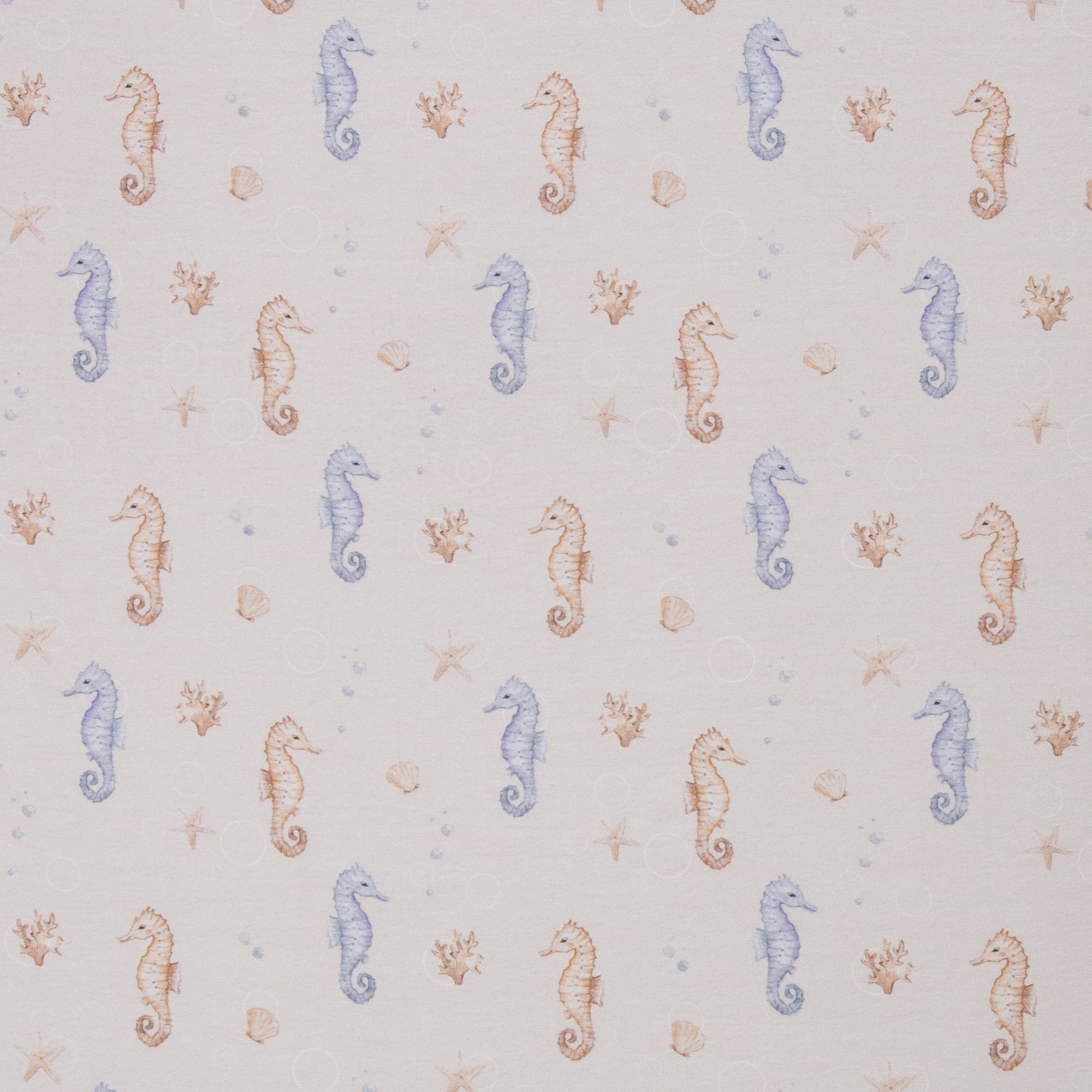 Jersey Küstenliebe Seepferdchen beige/blau