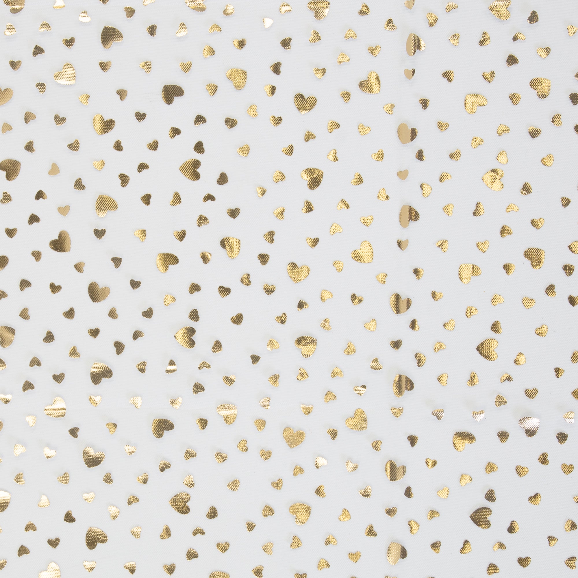 Tüll Twinkle Herzen weiss/gold