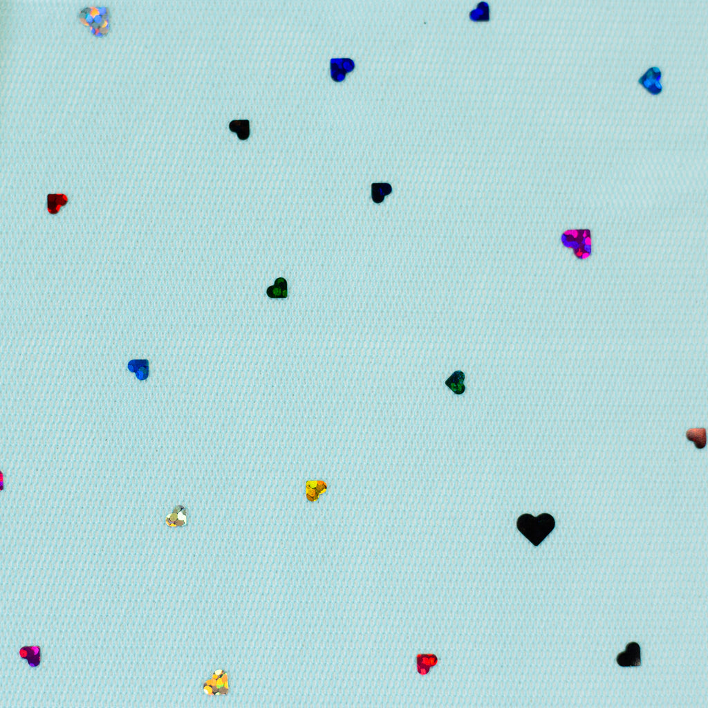Tüll Hearts türkis