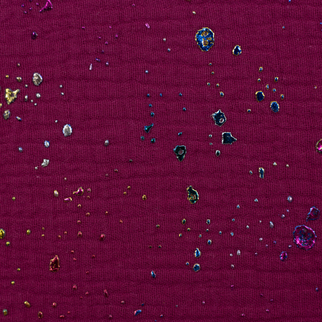 Double Gauze Musselin Pink Rainbow