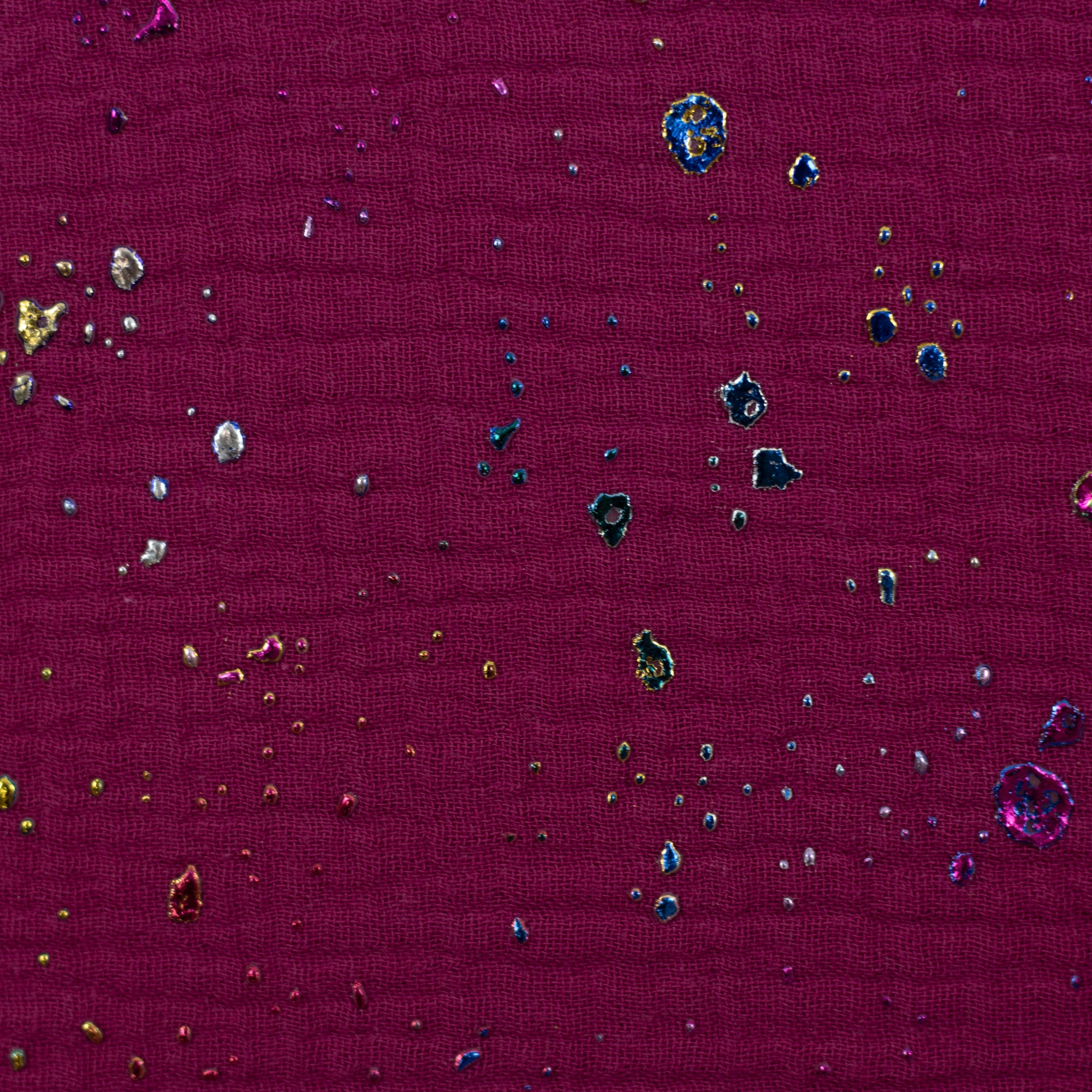 Double Gauze Musselin Pink Rainbow