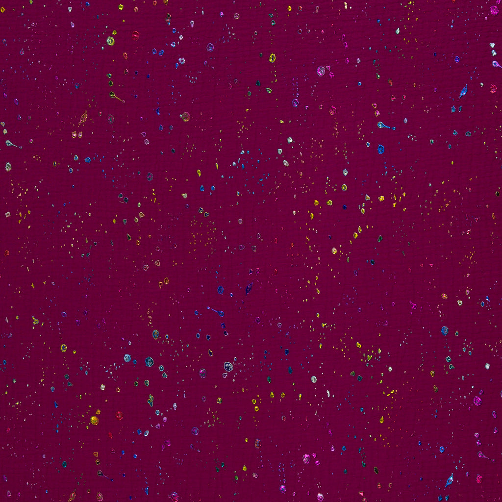 Double Gauze Musselin Pink Rainbow