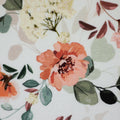 Jersey Berne Floral Blumen weiß
