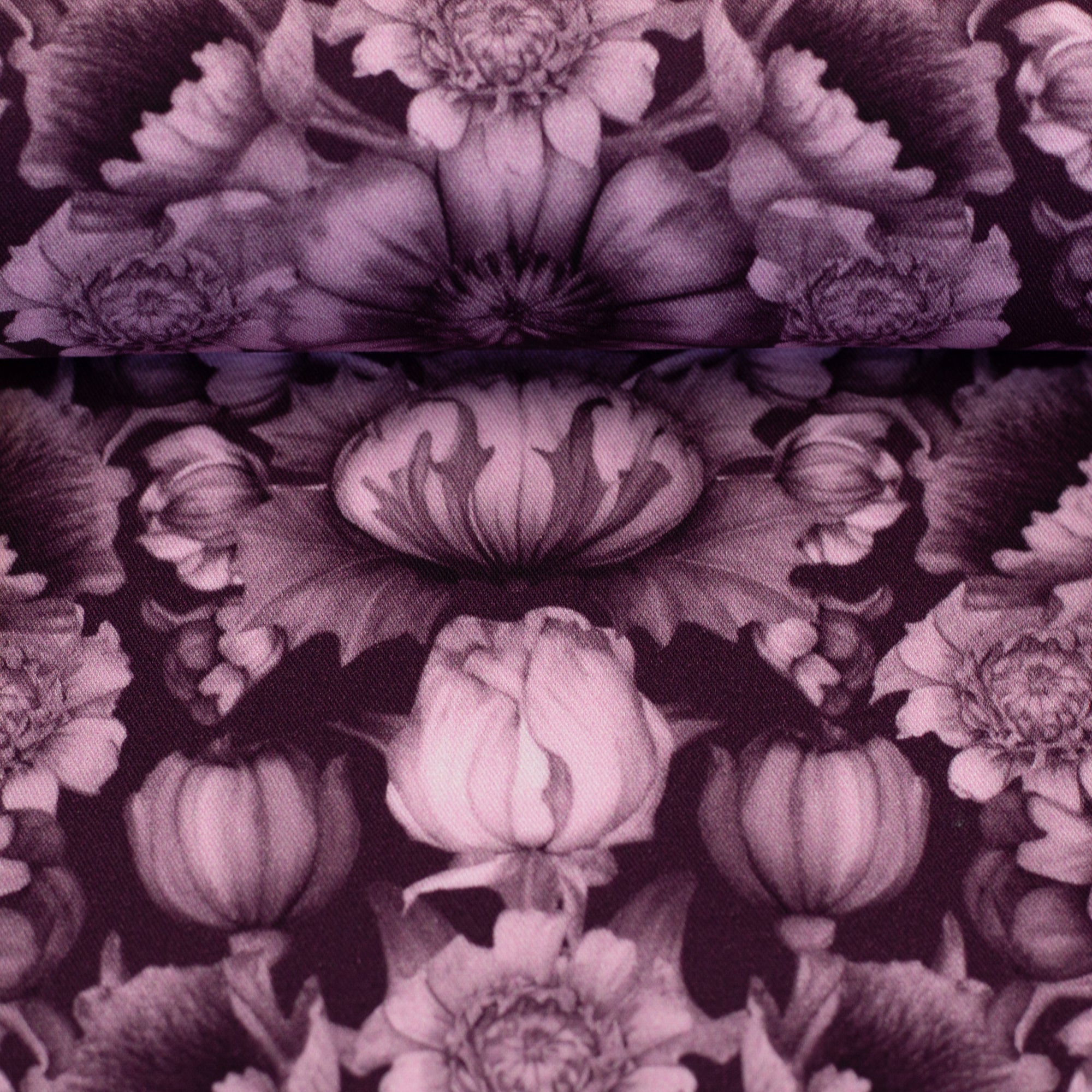 Viskose Webware Victorian Damask Tint by Bienvenido Colorido Bordaux