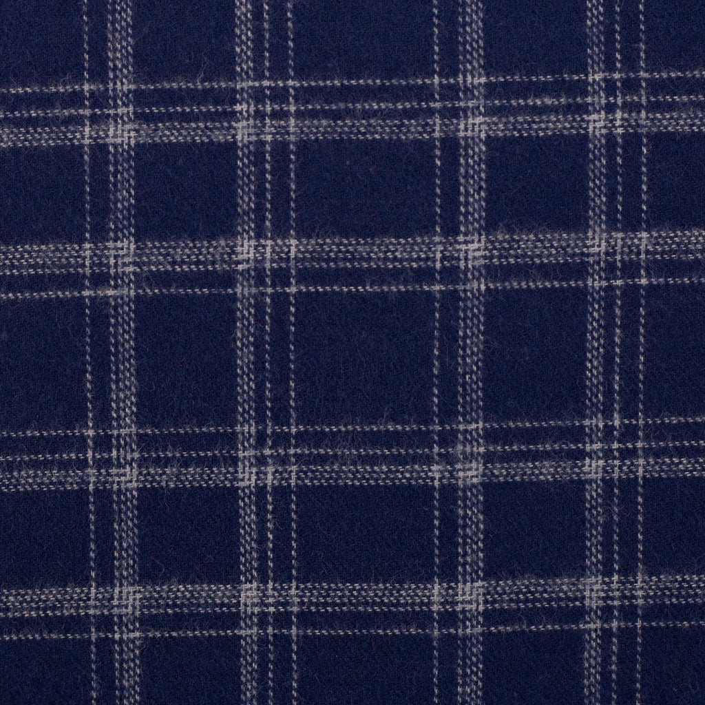 Flanell navy weiß karo klein