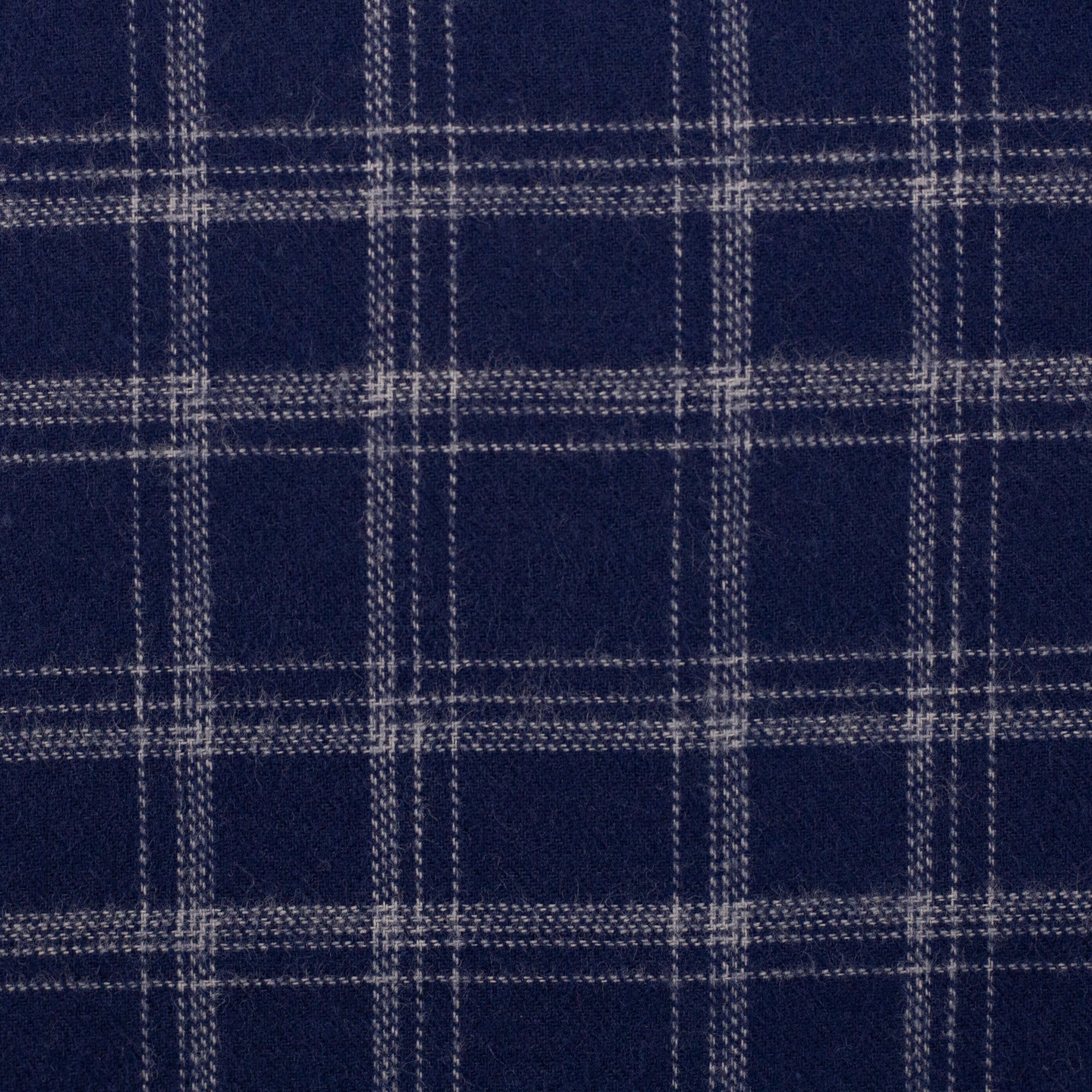 Flanell navy weiß karo klein