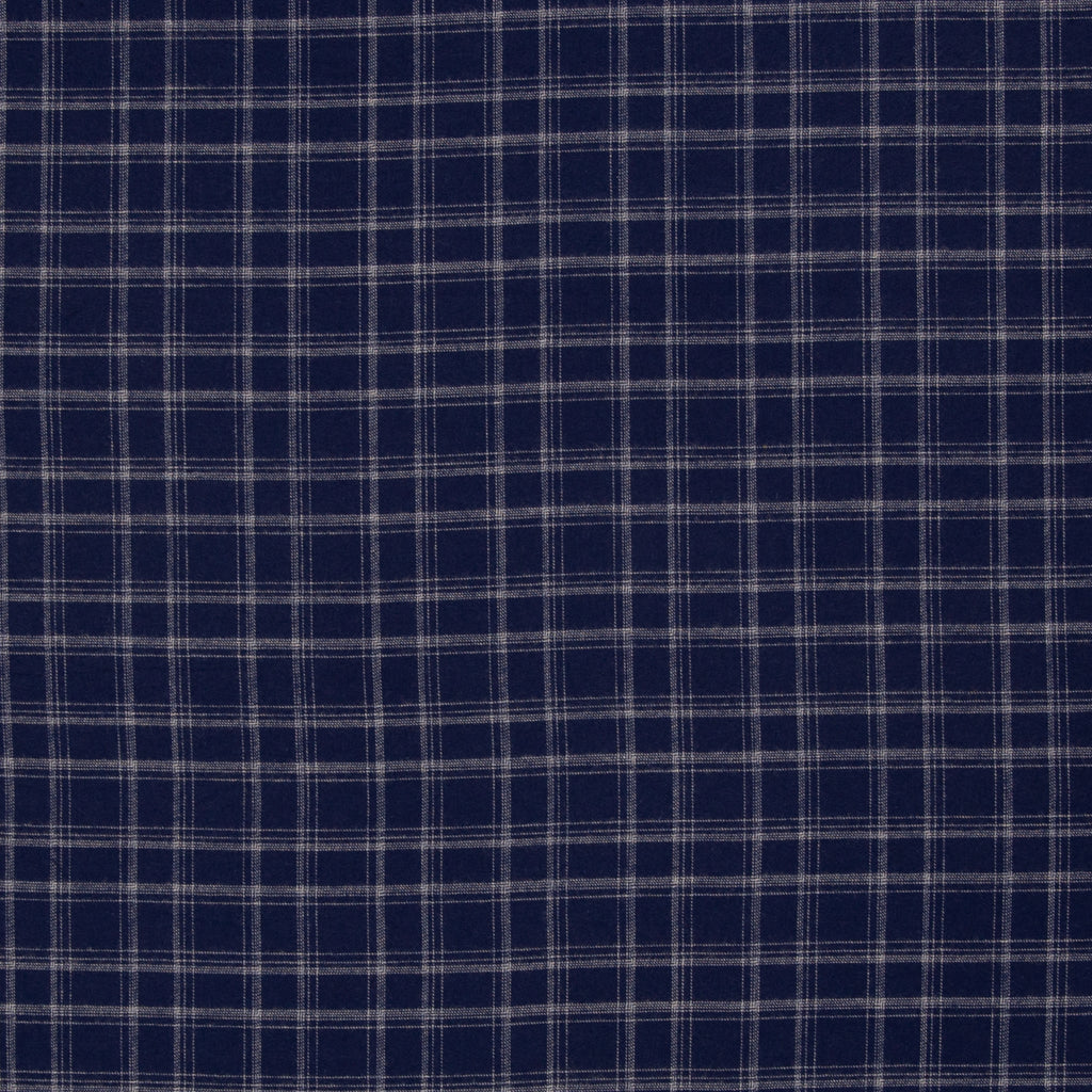 Flanell navy weiß karo klein