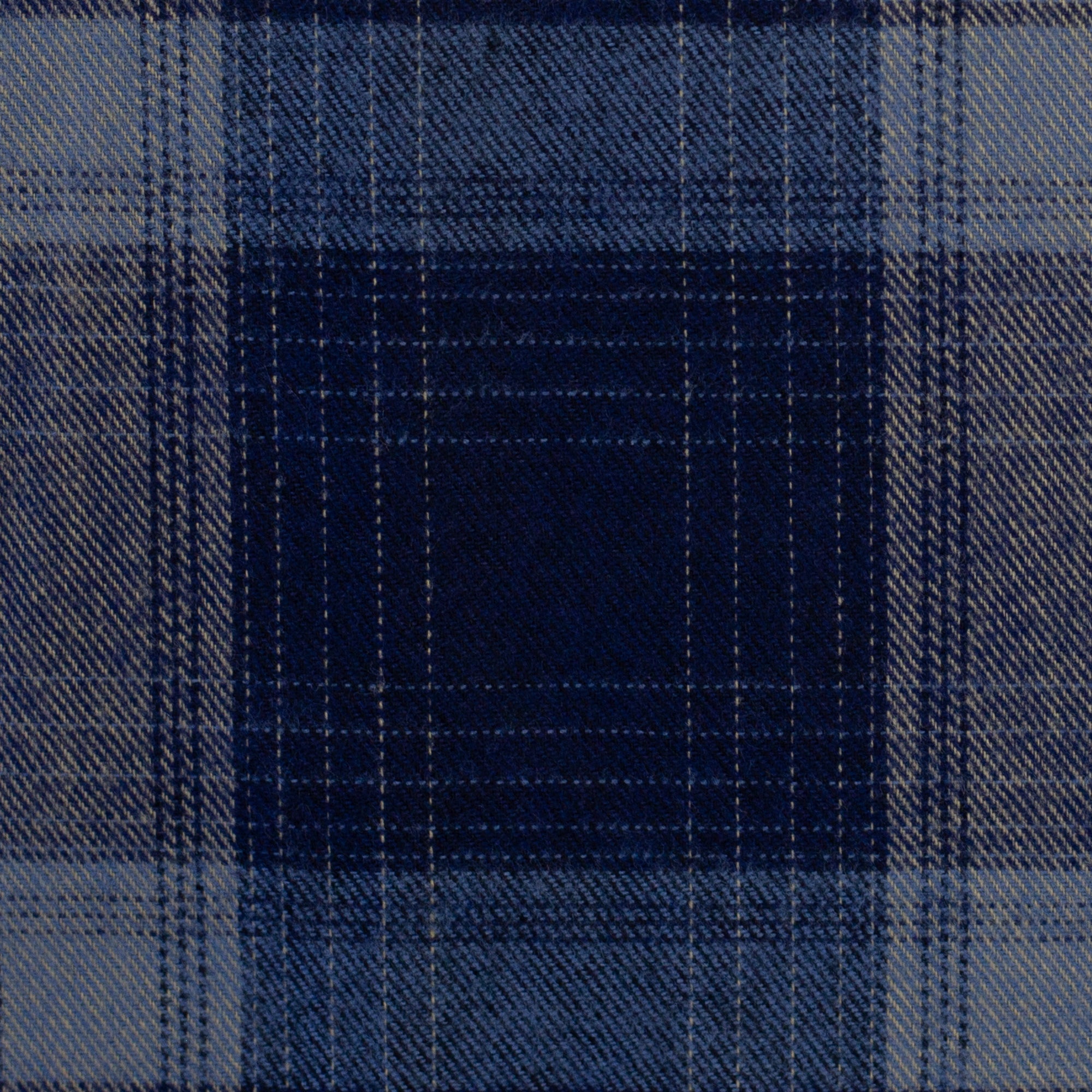 Flanell navy beige karo
