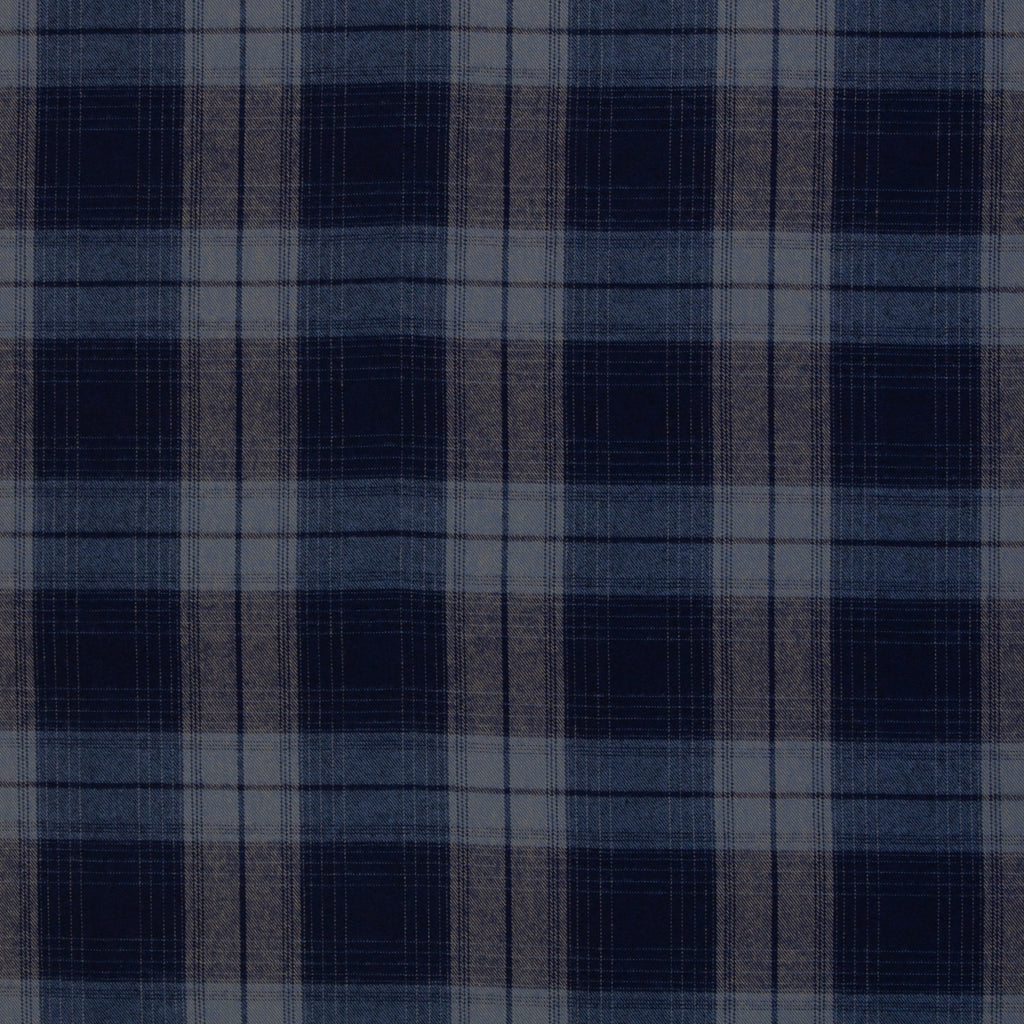 Flanell navy beige karo