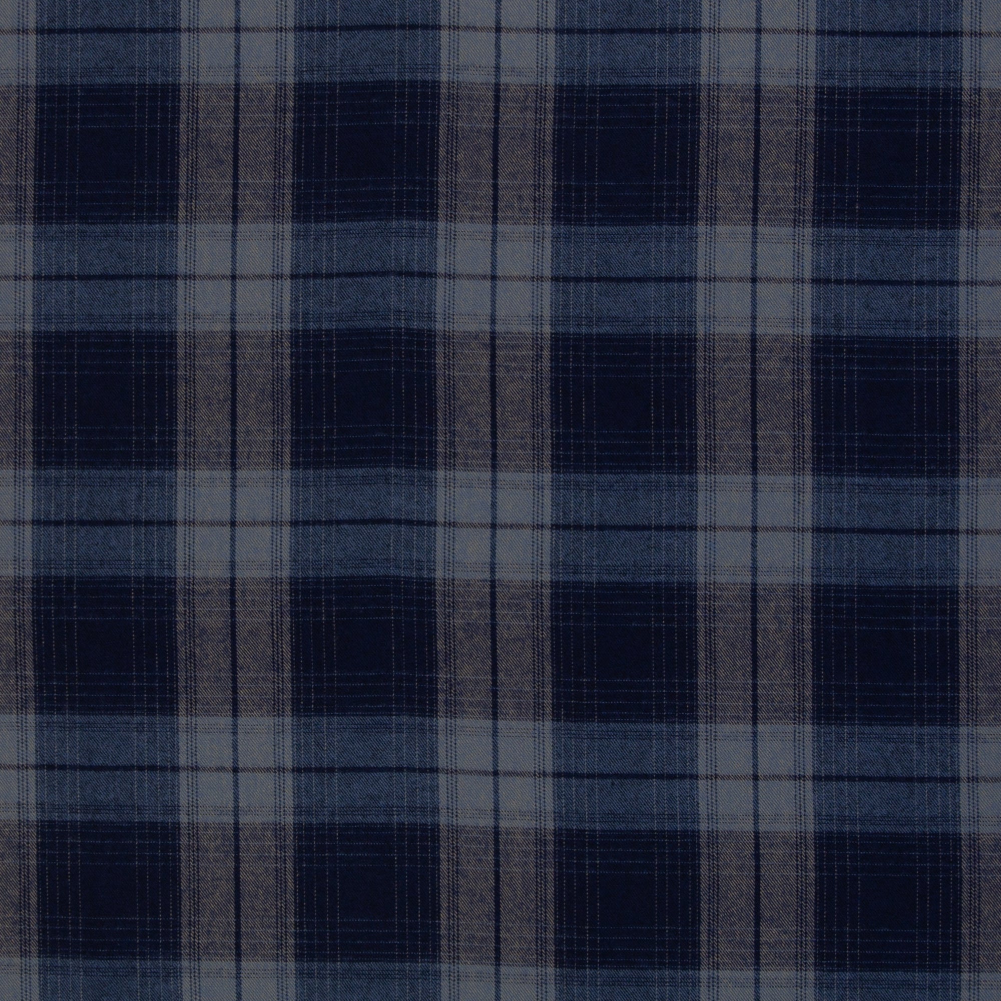 Flanell navy beige karo