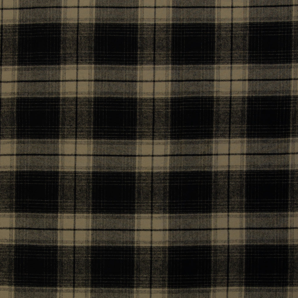 Flanell beige schwarz karo