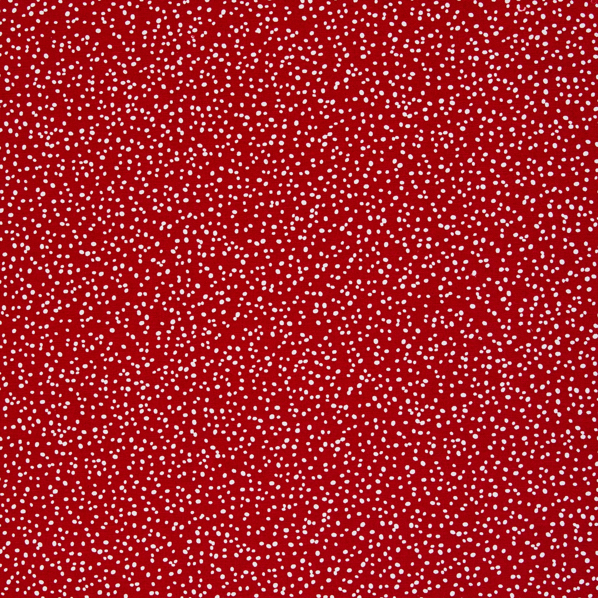 Canvas Stoff Wiebke weiße Punkte auf Rot