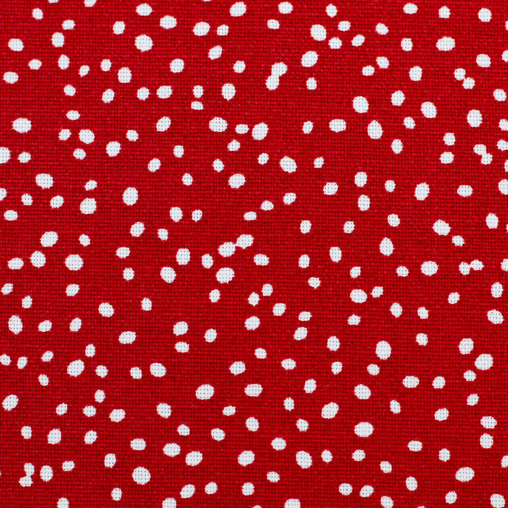 Canvas Stoff Wiebke weiße Punkte auf Rot