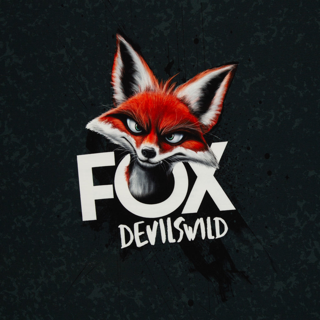 French Terry Panel Fox Devils Wild by Thorsten Berger