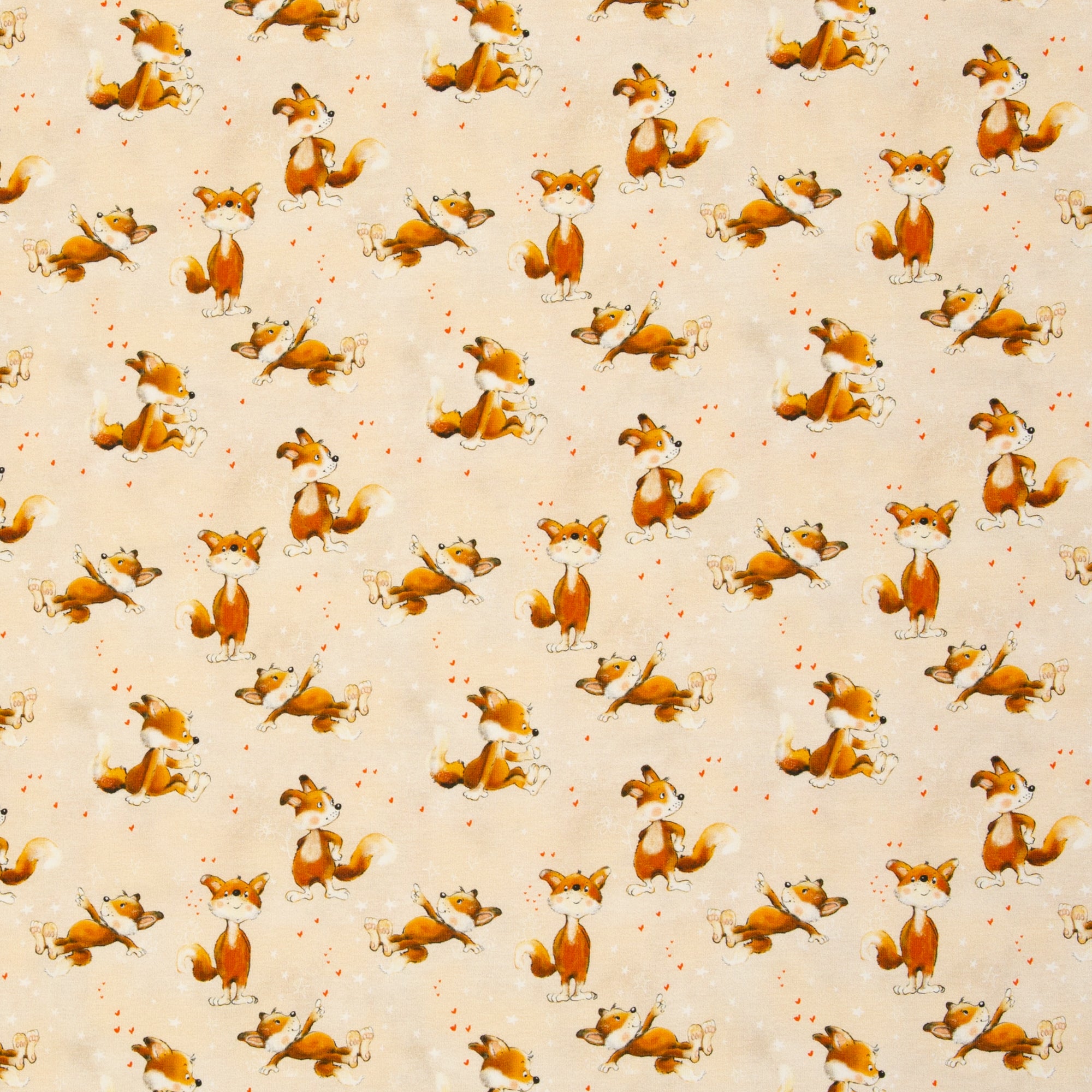 Jersey Lathi Füchse auf beige