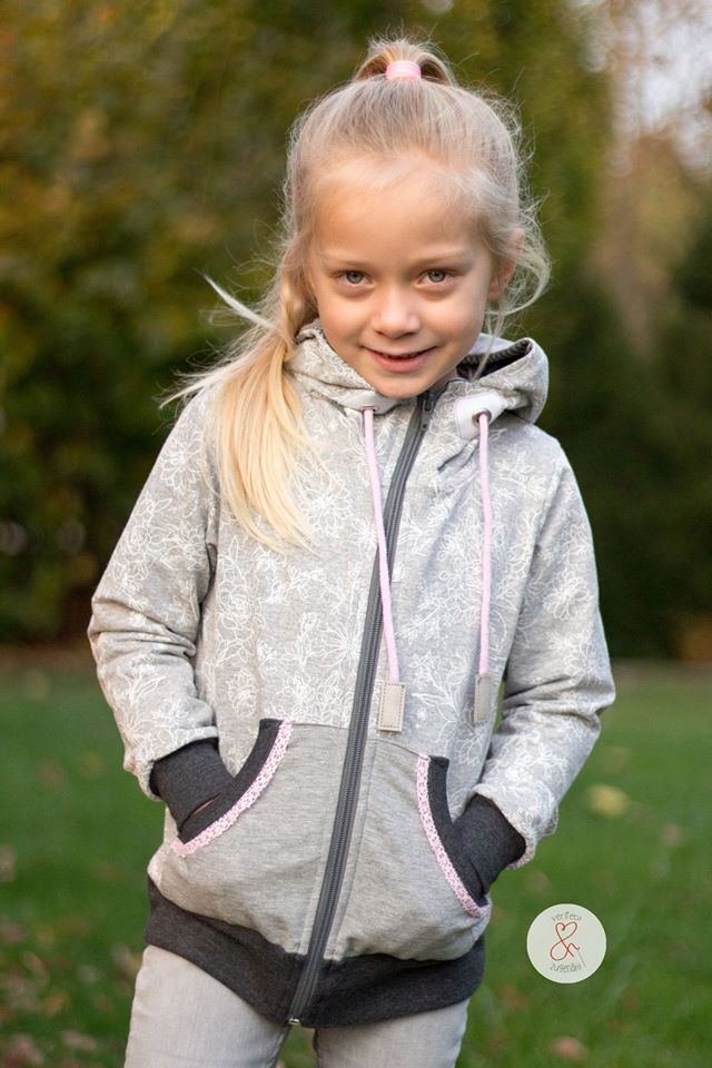 Papierschnittmuster Sweatjacke Kinder