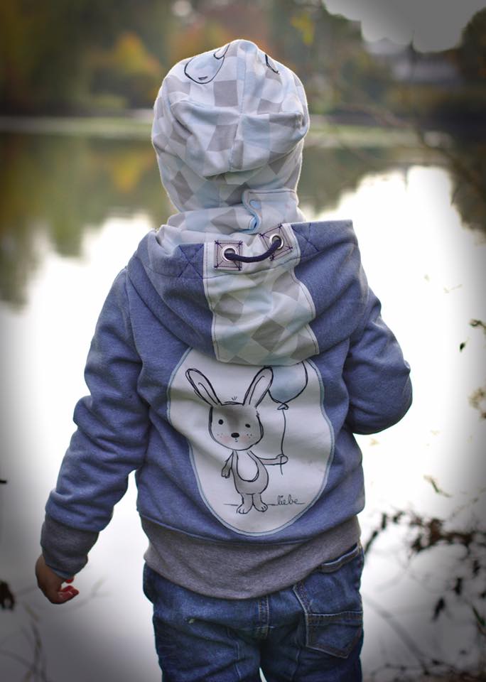 Papierschnittmuster Sweatjacke Kinder