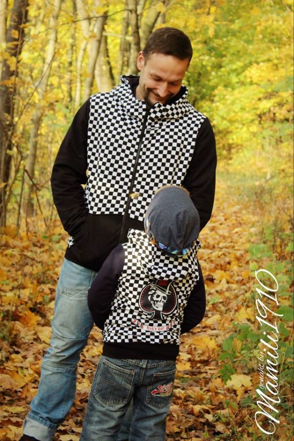 Papierschnittmuster Sweatjacke Herren