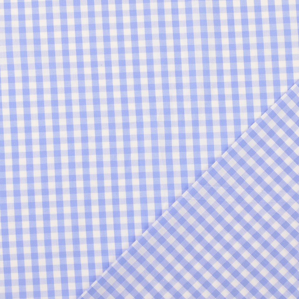 Baumwolle Webware Vichy Karo hellblau