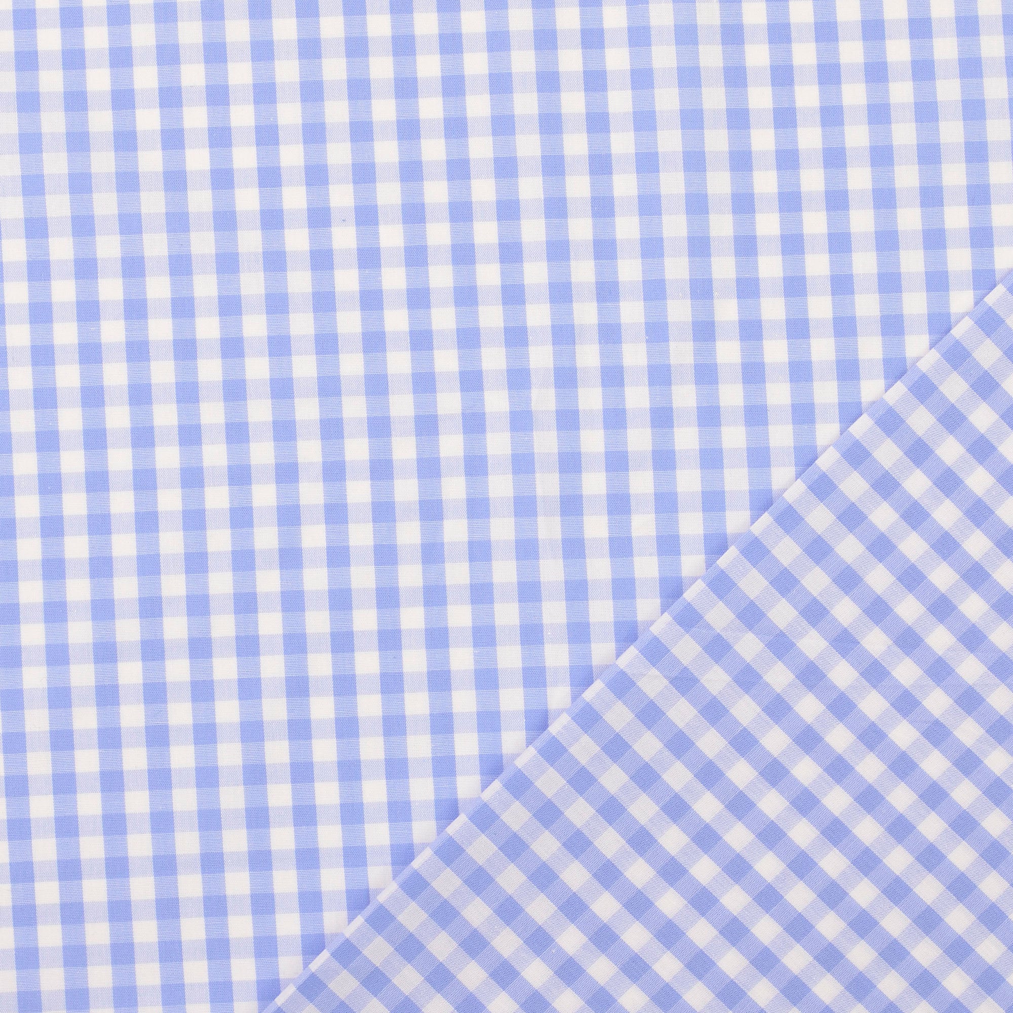 Baumwolle Webware Vichy Karo hellblau