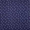 Musselin navy Fußabdruck - weiss