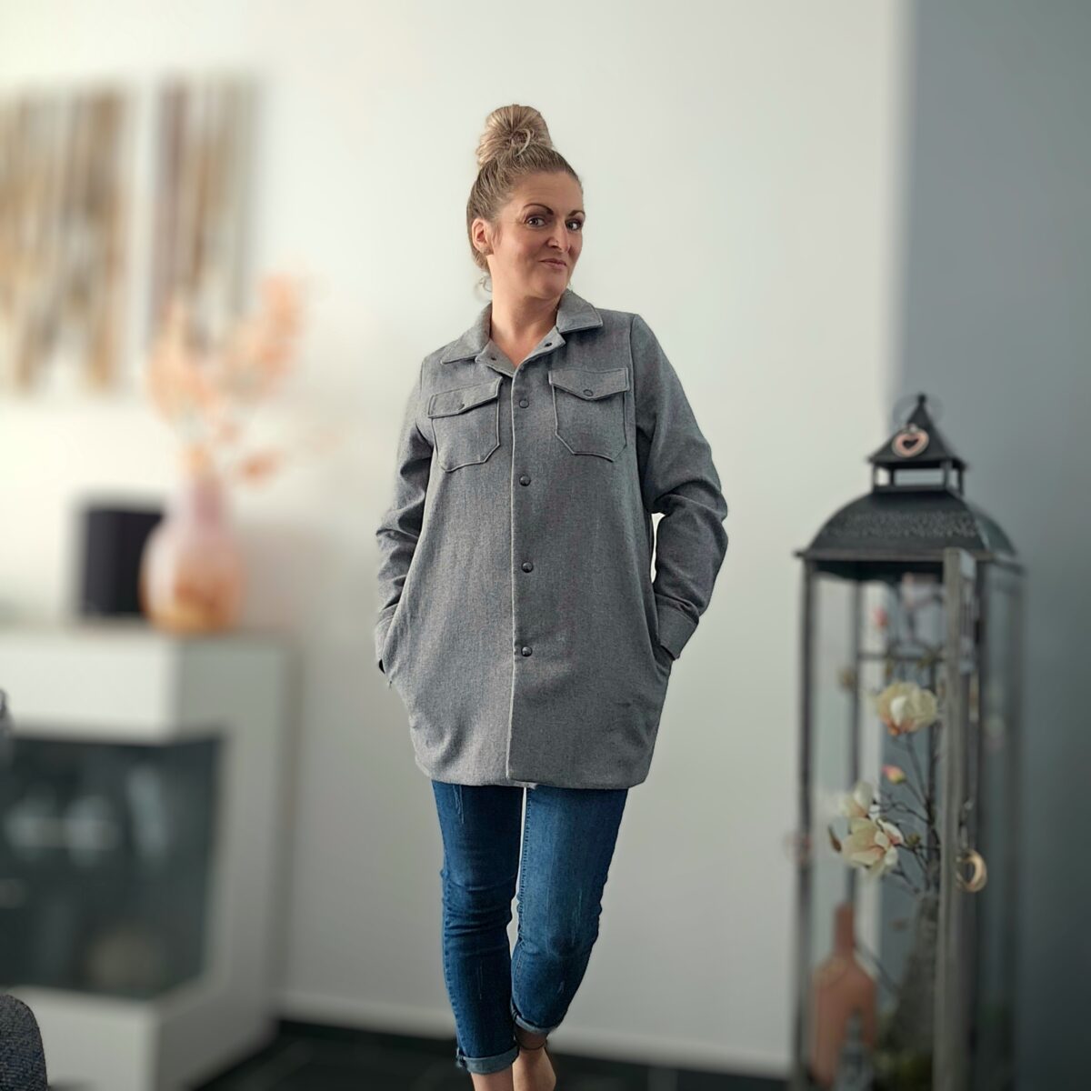 Papierschnittmuster Hemdjacke Flo Damen
