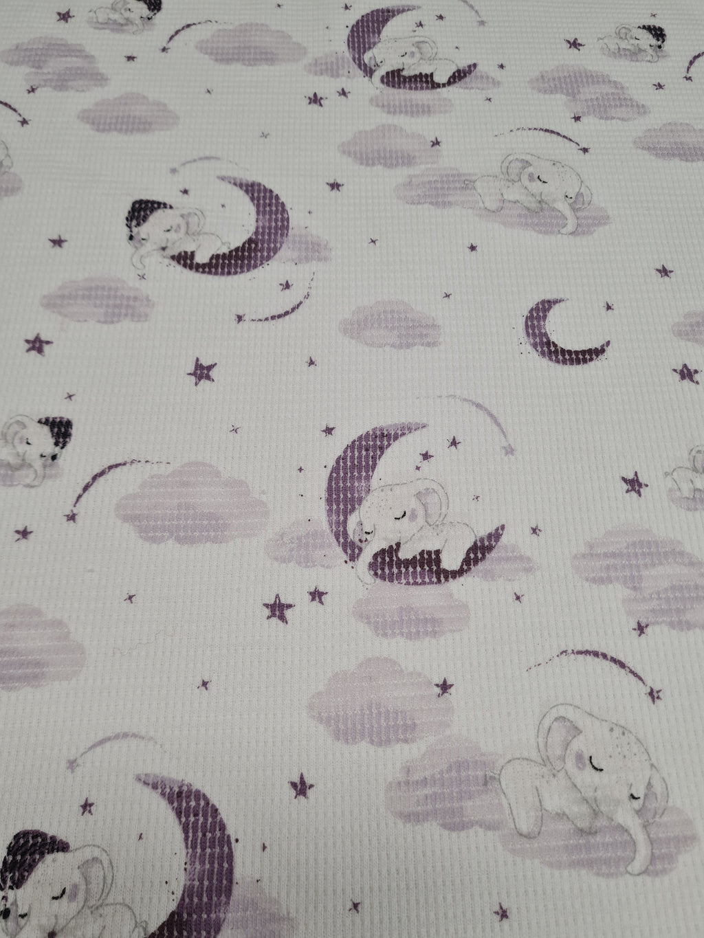 Waffeljersey Elefant lila