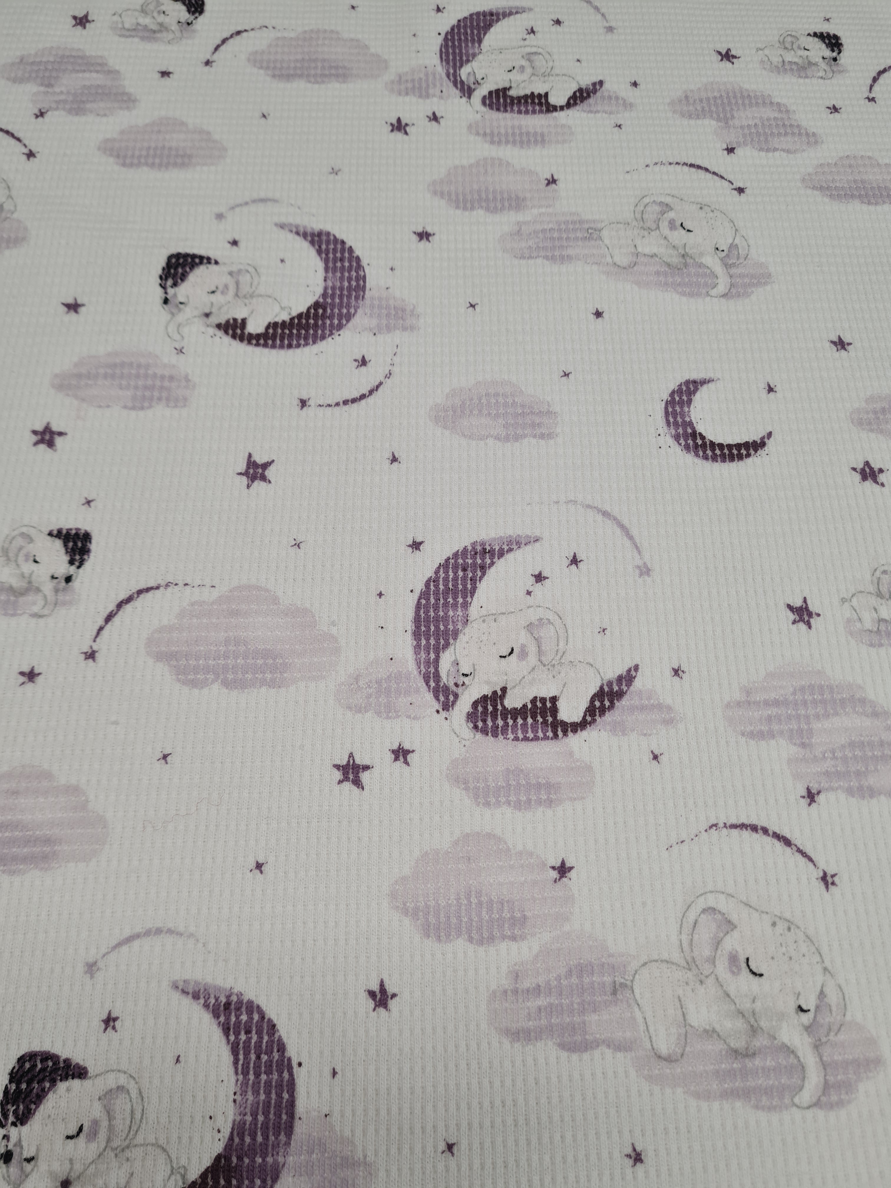 Waffeljersey Elefant lila