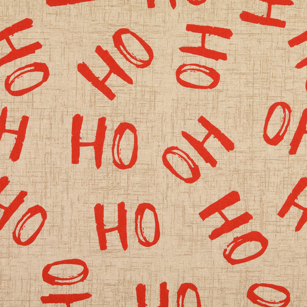 Halbpanama Stoff Weihnachten Schrift Nude