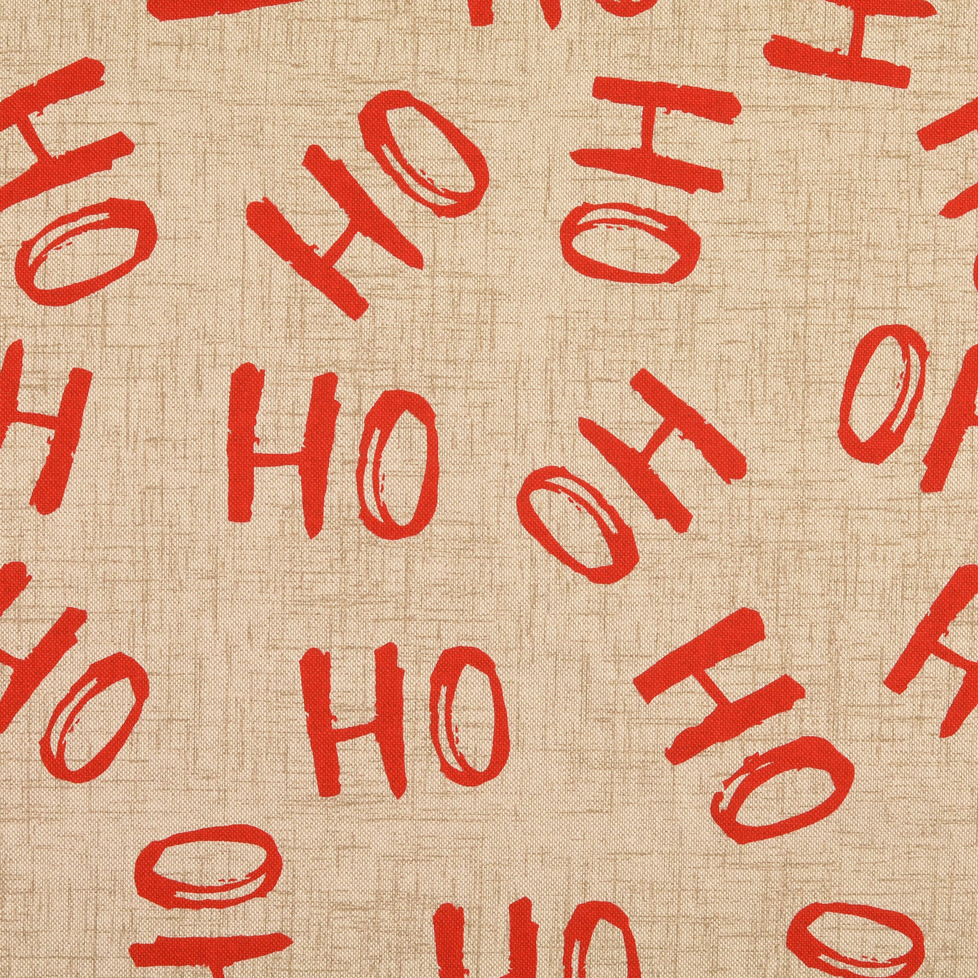 Halbpanama Stoff Weihnachten Schrift Nude