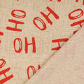 Halbpanama Stoff Weihnachten Schrift Nude