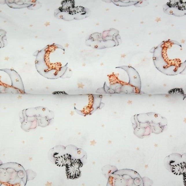 Double Gauze Musselin Zebra,Giraffe & Elefant 2