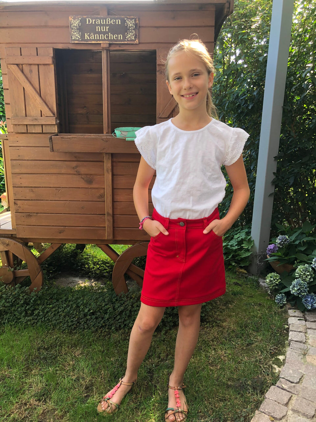 Papierschnittmuster Jeansrock Kinder