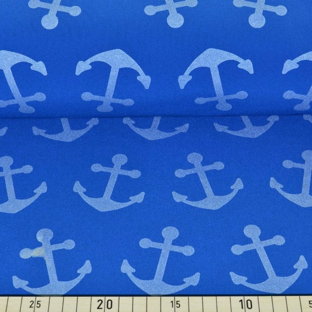 Softshell Anker reflektierend blau