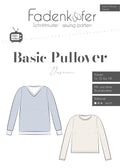 Papierschnittmuster Basic-Pullover Damen