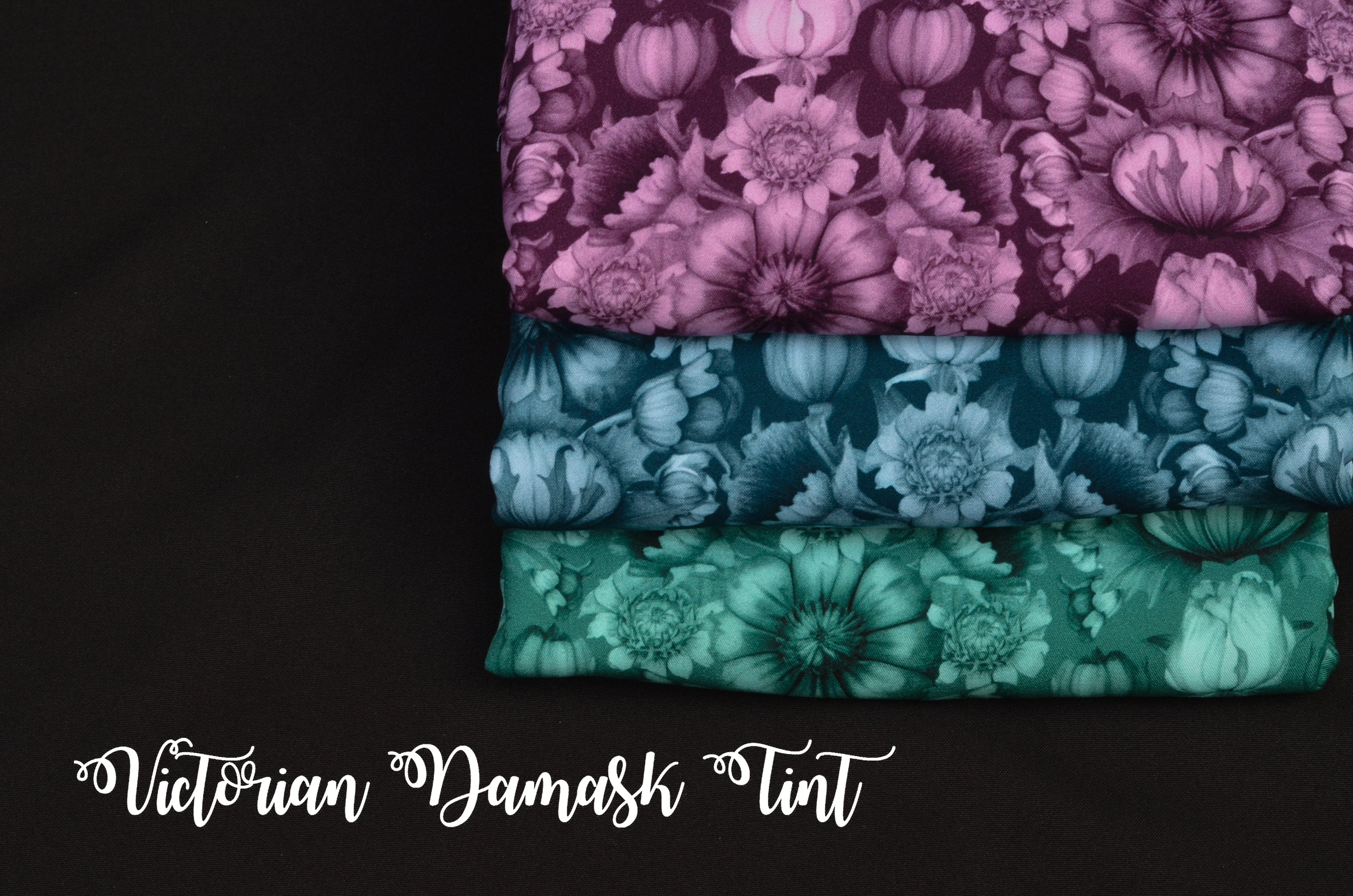 Viskose Webware Victorian Damask Tint by Bienvenido Colorido Smaragd