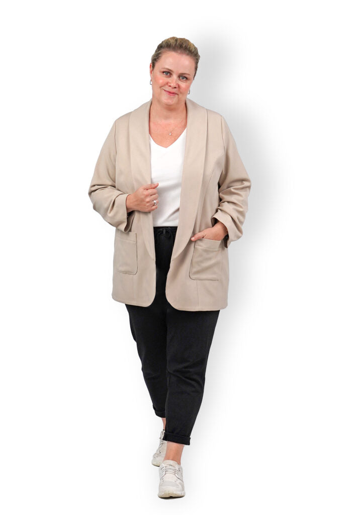 Papierschnittmuster Blazer mit Schalkragen Damen