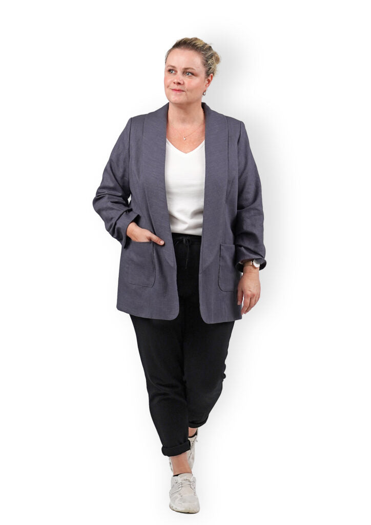 Papierschnittmuster Blazer mit Schalkragen Damen
