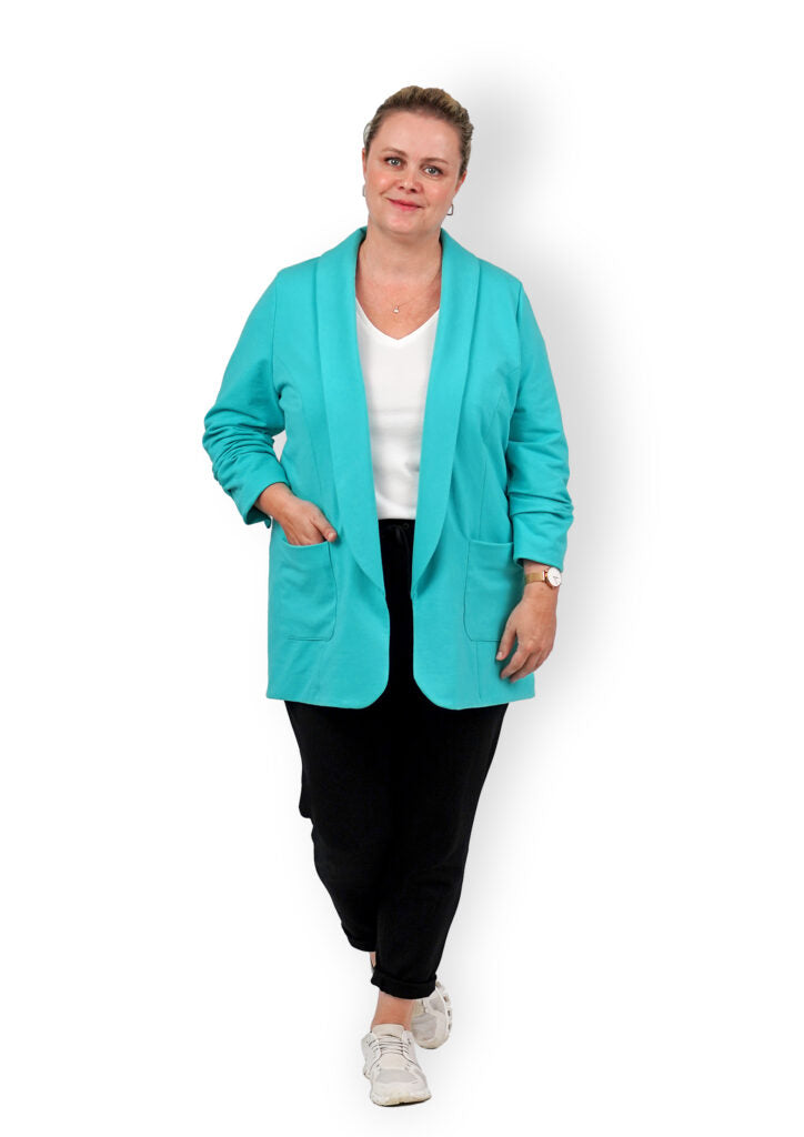 Papierschnittmuster Blazer mit Schalkragen Damen