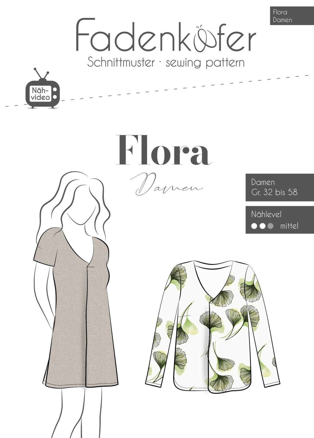 Papierschnittmuster Flora Damen