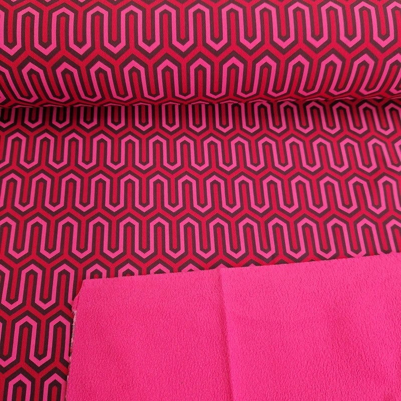 Softshell geometrisch rot