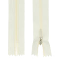 Nahtverdeckter Reißverschluss 25 cm creme