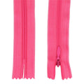 Nahtverdeckter Reißverschluss 25 cm pink