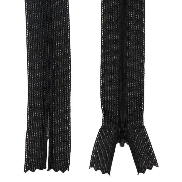 Nahtverdeckter Reißverschluss 25 cm schwarz