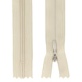 Nahtverdeckter Reißverschluss 25 cm beige